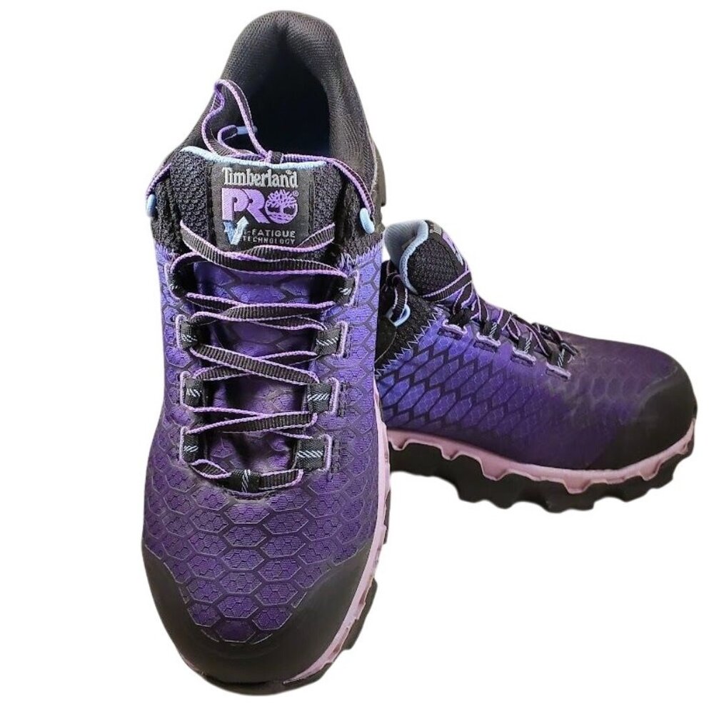 Timberland PRO Women's 9M Work Shoes Purple ESD Anti-Fatigue Slip Resistant NWOB